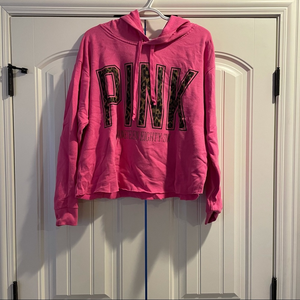 PINK Crop Hoodie